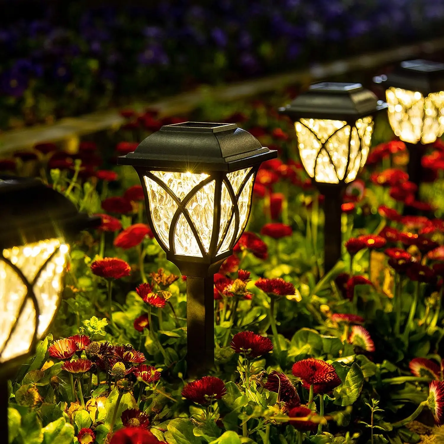 【Spotlight Day】GIGALUMI Solar Lights Outdoor Waterproof, 6 Pack LED Solar Garden Lights, Solar Lights for Outside, Yard, Patio, Landscape, Walkway (Warm White)