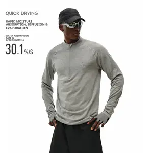 FPA Sports Integrated Woven Half-Zip Long-Sleeve,Outdoor Fitness T-Shirt for Men — Breathable Spring Top Athletic Style Activewear Athletic Outfit