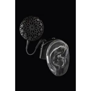 LACY BLACK Coil/Headpiece Leather Cover