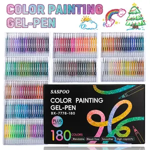 Glitter Gel Pens Set, 12/24/36/180colors Metallic Vibrant Sparkle Waterproof Art Markers, Colored Glitter Pens for Adult Coloring Books, Drawing, Sketching & Crafts