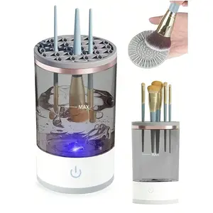 Electric Cosmetic Brush Cleaning Machine - Compact Lightweight Cleansing Tool with Automatic Cleaning and Fast Drying for Foundation Brushes