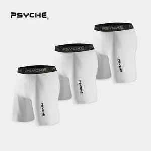 PSYCHE 3 Pack Men’s Compression Shorts Compression Underwear For Gym Workout Running Basketball,Squat-Proof, Sweat-Wicking And Ultra-Breathable