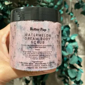 Watermelon Dream Body Scrub infused with hibiscus & white turmeric natural skincare