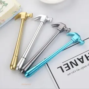 2026 New Hot Item 4Pcs Ram's Horn Hammer Ballpoint Pens (Random Colors), Cute Cartoon Fun Stationery & Student Gift