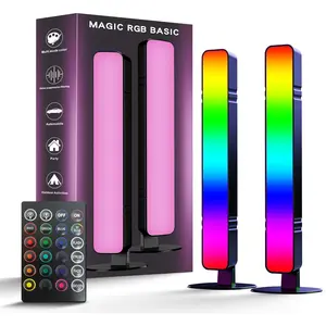 LED Light Bar, Music Sync RGB Light Bar, USB Ambient Lamp, Color Changing Gaming TV Backlight with Remote Control, 15 Dynamic Modes for Room Gaming Decoration