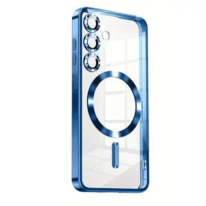 Slim Magnetic Smartphone Case for Samsung S26 S25 S24 S23 Plus Ultra Fe,A16, A36, A56 A55 A54 A34 A14 Clear Design with Camera Lens Protector, Shockproof Protection and Anti-Yellowing Transparent Protective Accessories