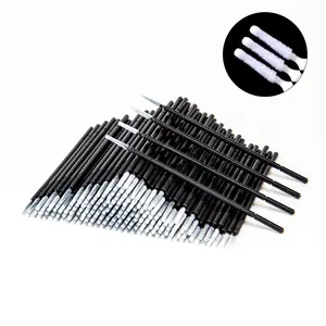 Micro Brushes - Precision Microswabs for Eyelash Extensions, Lash Mascara Applicators - Ideal for Eye, Dental, Lashes, Brows, Personal Care - Black, Cosmetic Brush