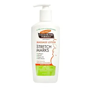 Palmer's Cocoa Butter Massage Lotion for Stretch Marks, Pregnancy Skin Care, Belly Cream with Collagen, Elastin, Argan Oil and Shea Butter - 8.5 oz