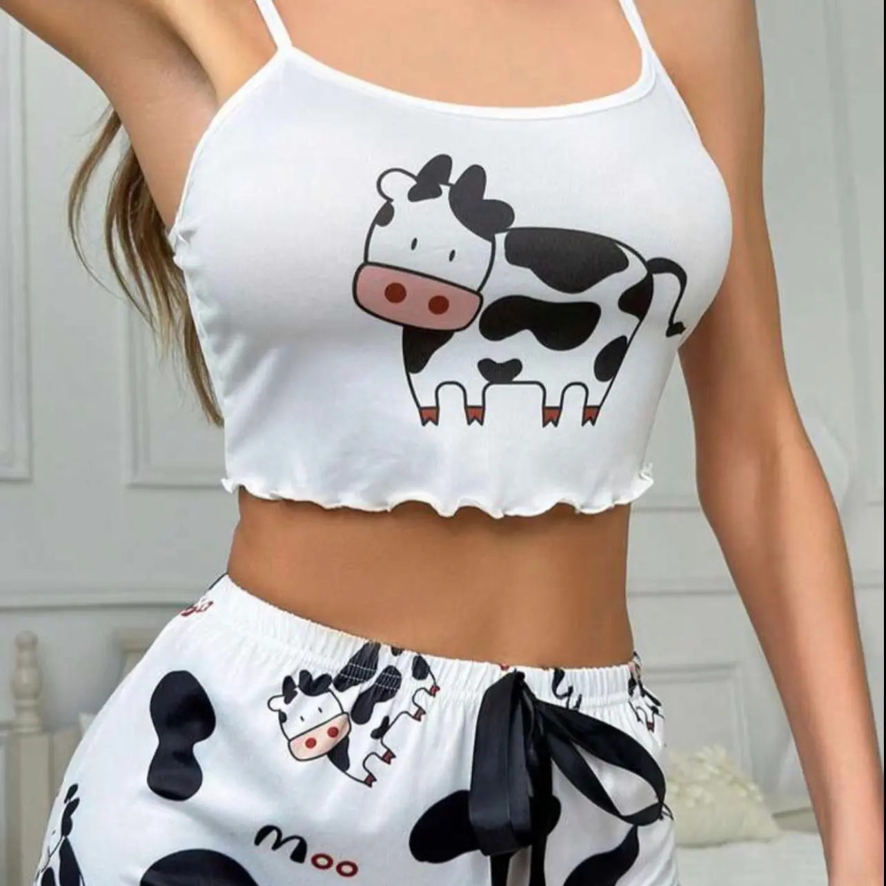 Cow Pajama Shirt for Women - Loungewear Nightwear women's pajamas lounge wear