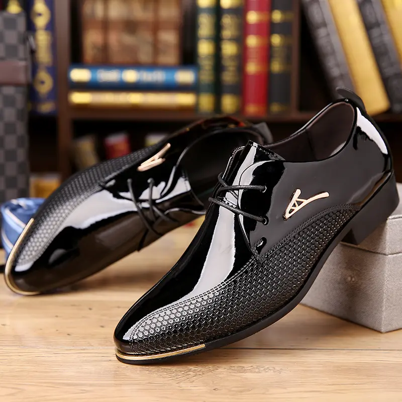 Men's Classic Gloss Finish Dress Shoes, Adjustable Lace-Up Performance Footwear for All Season Party Wear and Events, Adjustable Lace-Up Formal Shoes, Classic Formal Shoes