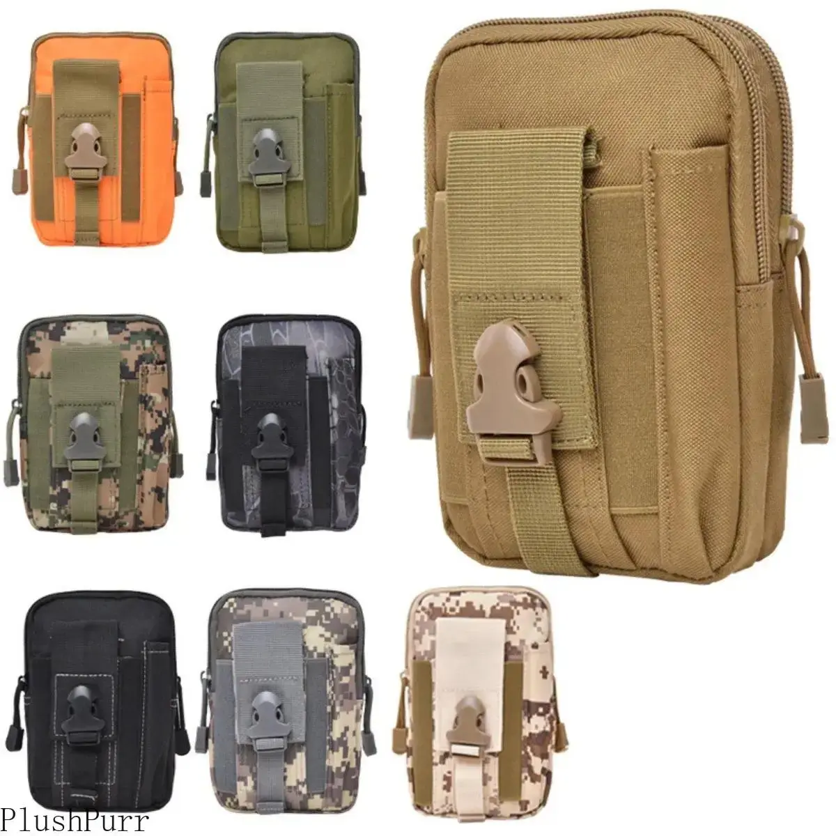 Men's Tactical Oxford Fanny Pack - Durable Multi-Pocket Belt Bag for Camping, Hunting, Outdoor Activities, Survival Gear | TikTok Shop Back to School Essential, Multi-Pockets