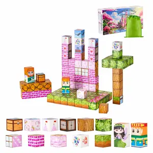 VEVOR Magnetic Blocks,  100 PCS Princess Castle Set, Magnetic Building Cubes for Kids, STEM Montessori Sensory Toys for Christmas Birthday Gift, Construction Stacking Toy for 3+ Years Old Boys & Girls