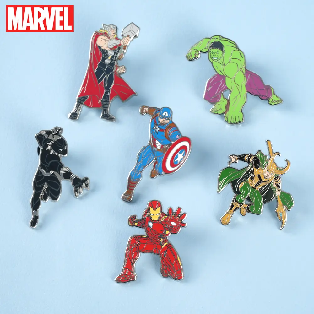 1PC Marvel Officially Licensed Zinc Alloy Enamel Pin - Cute Spider-Man Venom Groot Brooch Badge for Backpacks Jackets Hats, Superhero Collectible Fan Gift