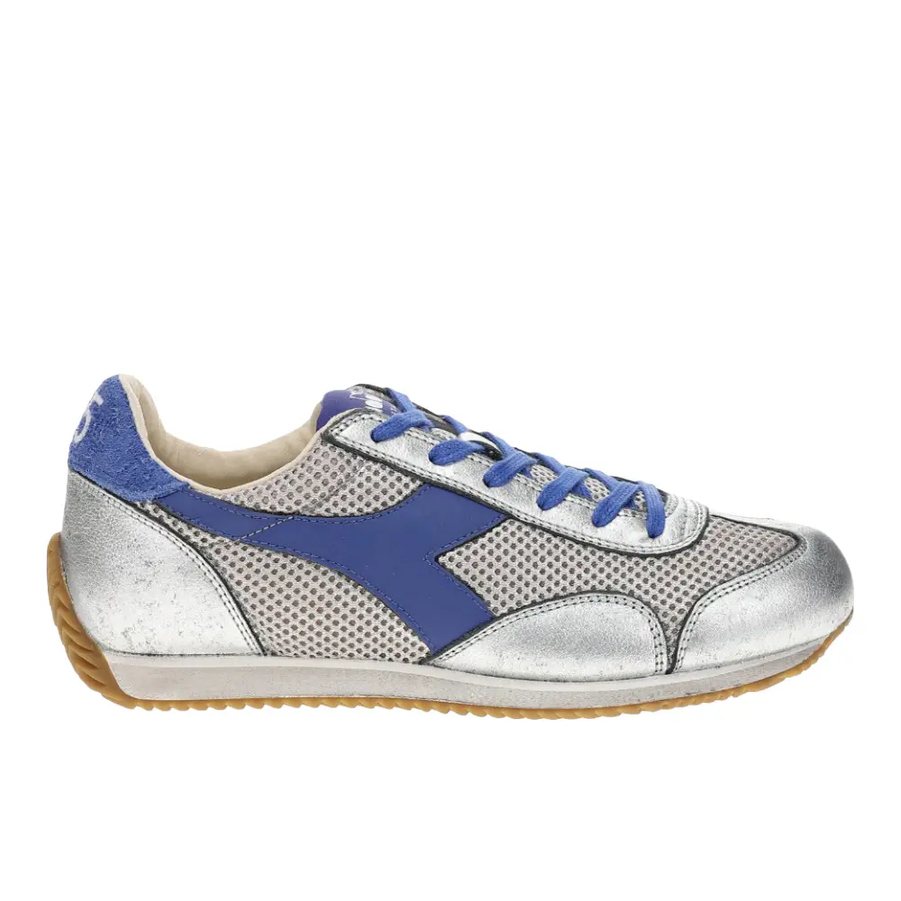 diadora Mens Equipe Stellar Sw Heritage Lace Up Sneakers Shoes Casual - Blue, Silver