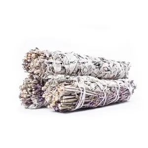 NessaStores White Sage + Lavender Smudge Incense 9" Bundle (3 pcs) #JC-148
