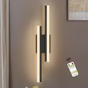 Rechargeable Battery Wall Light, /gold Modern Remote Control Adjustable 3 Color LED, Living Room Vanity Bedside Bathroom Dining Hall Indoor Wall Light LED Ambient Lighting