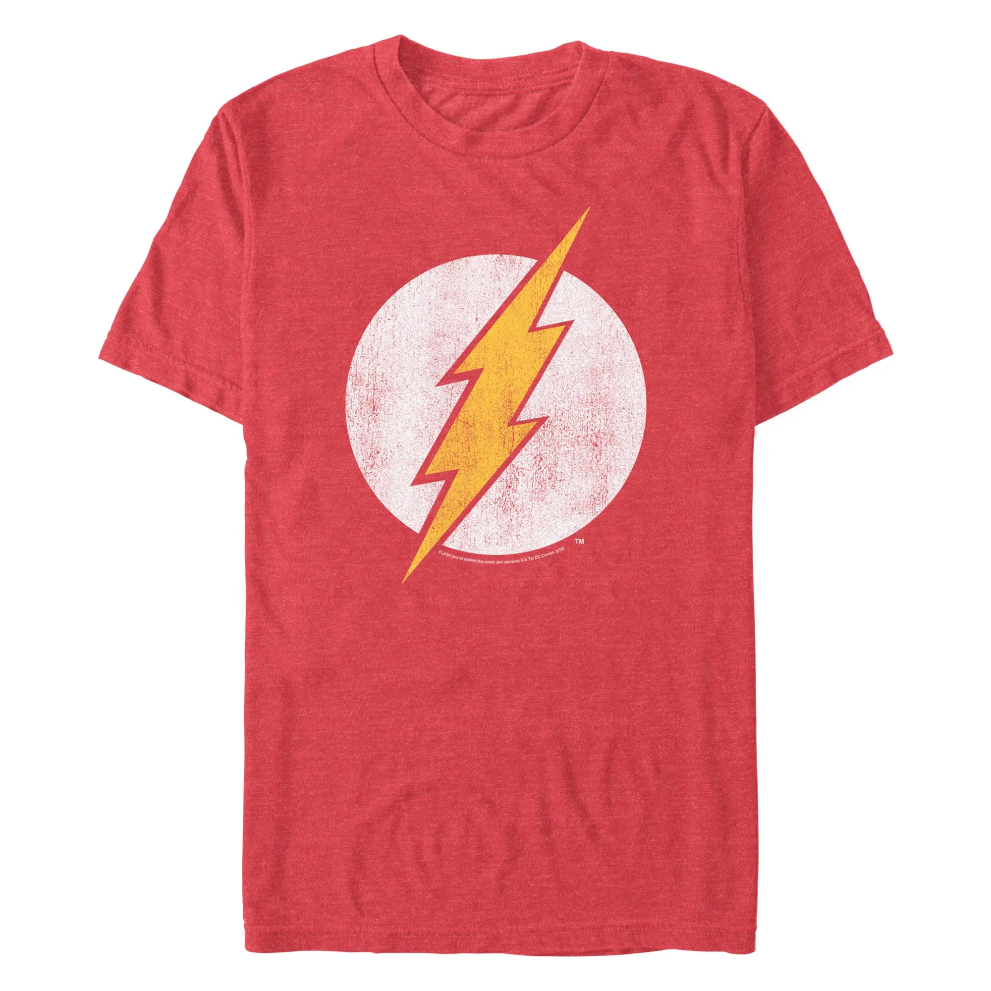 Men's The Flash Distressed Vintage Logo T-Shirt