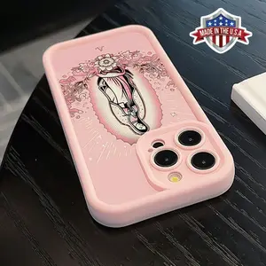 High Bamboo Pink Flower Sacred Virgin TPU Shockproof Full Coverage Protective Case Suitable for Iphone Xs/Xr/Xs Max/11/12/13/14/15/16 Pro Max