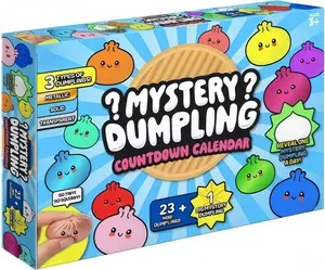 2026 Mystery Dumpling Squishies Countdown Calendar,Dumpling Squeezies,  24 PCS Random Surprise Dumpling Squishies, Stress Relief Fidget Toy, Ideas for Holiday Countdowns & Birthday Gifts (24PCS)