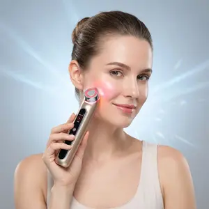 Anti Age Skin Booster Device 4 Modes LED EMS Heating Cooling Facial Beauty Machine  plump-looking appearance, puffiness, skin relaxion