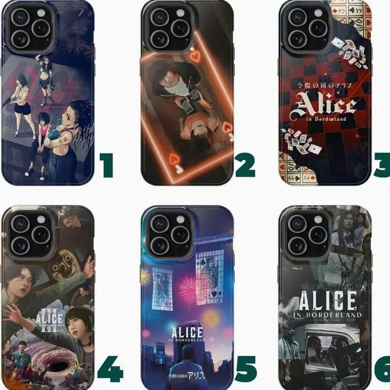 Alice in Borderland Phone Case, Arisu Usagi Chishiya Niragi Anime Aesthetic Cover, Japanese Manga Fan Gift, Compatible with iPhone and Samsung