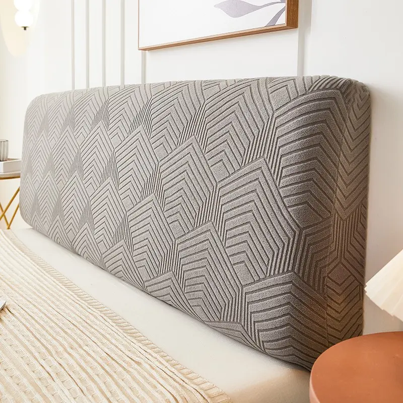 1.2m/1.5m/1.8m/2.0m/2.2m Solid Color Embroidered Bed Headboard Durable Cover, Timeless Design, Multiple Sizes Available, Elegant Bedroom Accessory, Bedroom Decor
