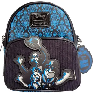 Haunted Mansion Hitchhiking Ghosts Corduroy Convertible Mini Backpack