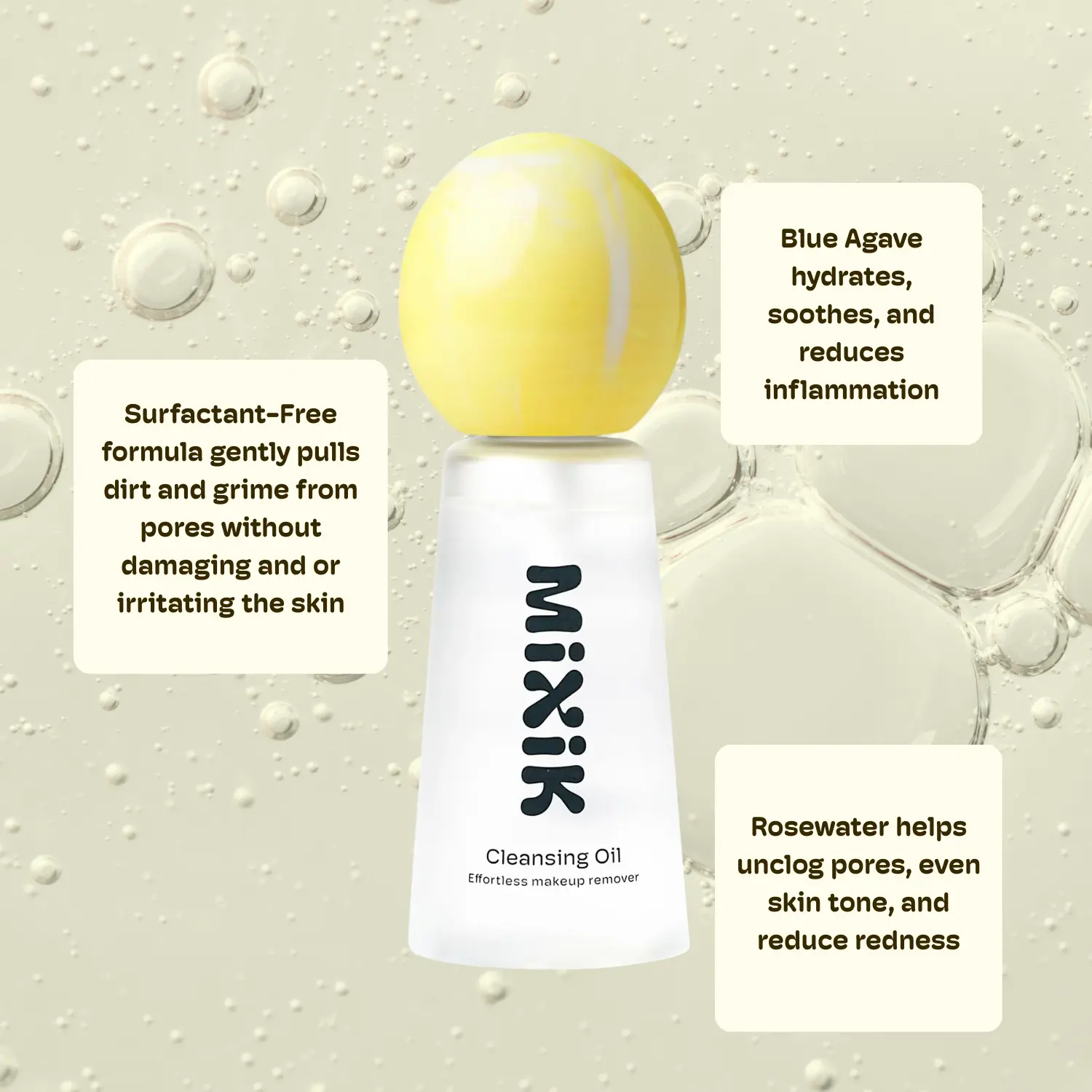 MIXIK Cleansing Oil Mist for Gentle, Effective Waterproof Makeup Removal Cleanser - Surfactant Free Formulation