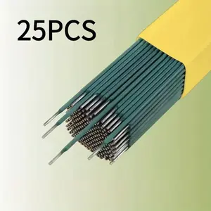 Green Carbon Steel Welding Rods, 25pcs/Set,0.78 Inch( 2. 0mm) Diameter, 11. 8 Inch( 30cm) Length, Abrasion Resistant, No Assembly Required, Soldering Recommended, Welding Thin Iron Sheets, Galvanized Square Tubes, Round Pipes