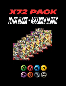 *LIVE RIP* POKEMON x72 PACK ASCENDED HEROES + PITCH BLACK ENERGY BREAK SPOT