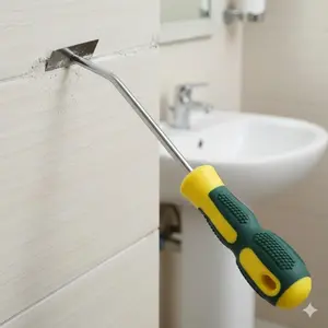 Hard Alloy Steel Tile Grout Removal Tool: Essential Manual Renovation Kit for Efficient Floor & Wall Gap Cleaning. Removes Cement Grout, Perfect for Remodeling & Refurbishment. Durable Drill Bits for Quick Cleanup.