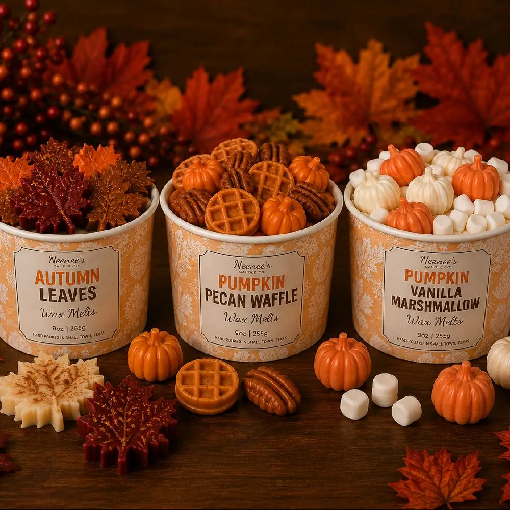 Fall Bakery Wax Melt Cups – 9oz Hand-Poured Soy Wax Melts Luxury Wax Melts Dessert Scents Long-lasting fragrance aroma premium mother gift mother gift Candle Bundle basket