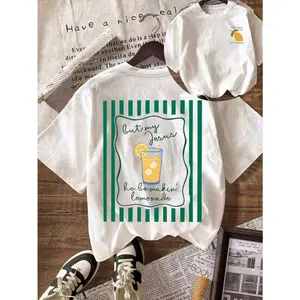 But My Jesus He Be Makin Lemonade Graphic Tee Women Cute Lemon Drink Print Oversized Short Sleeve Crewneck Casual Summer Outfit Streetwear Top