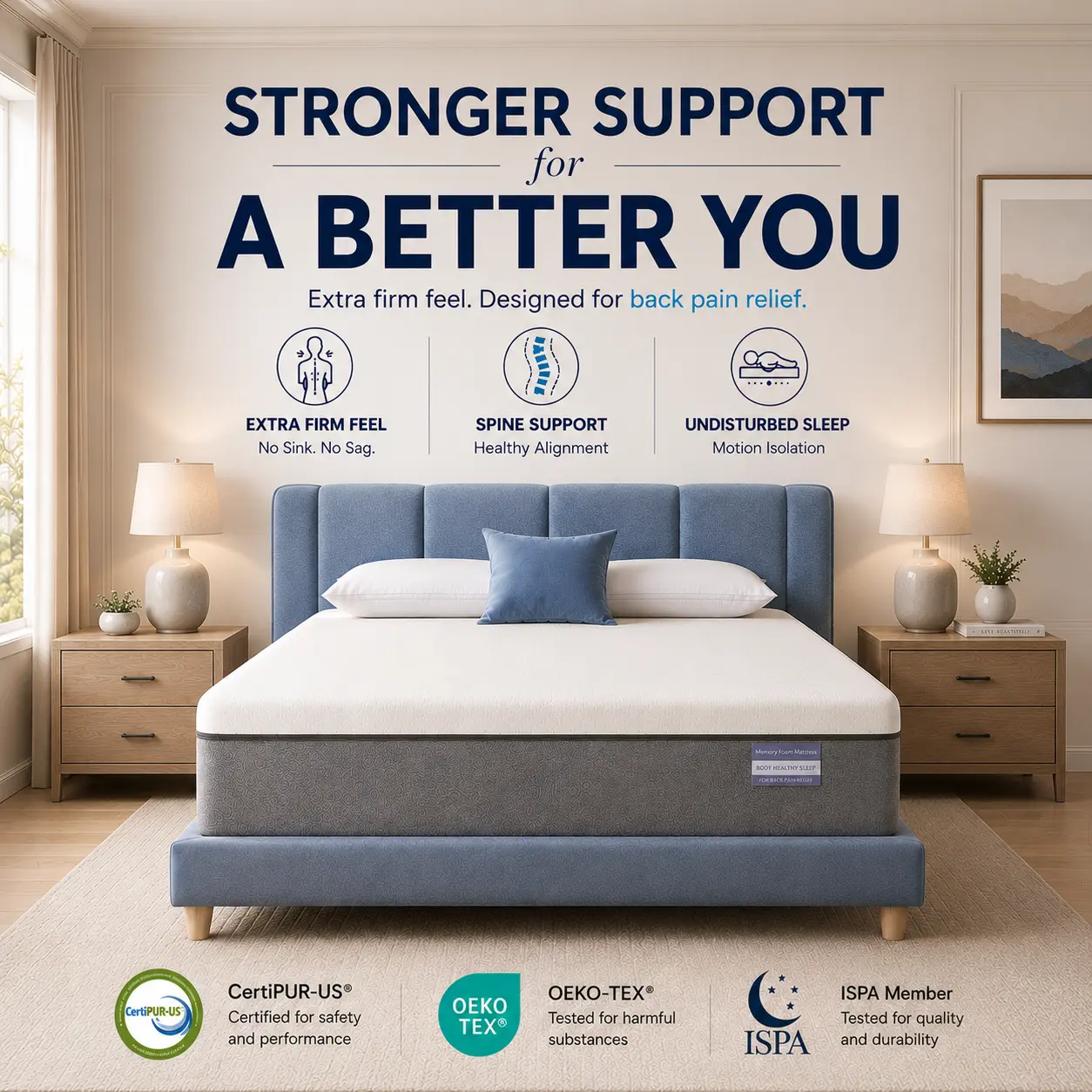 【Extra Firm Choice】FANSACE 10 inch Queen Size Gel Memory Foam Mattress - Premium Memory Foam Filling, High Quality Cooler Mattress, Washable Breathable Pillow Top Cover for Pressure Relief & Back Pain, Night Trial
