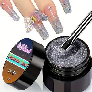 OsNaimall Universal Laser Kaleidoscope Glitter Gel Nail Polish, UV Nail Gel, UV Gel Manicure, Shiny Colorful LED Light Therapy Gel, Gel Shine Finish, High-Quality Glossy Finish Nail Art