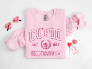 Cupid University Sweatshirt, Cute Valentine's Day Shirt, Funny College Sweatshirt, Love Crewneck Sweatshirt, Cupid Sweater Couples Gift, Valentines Day Gift