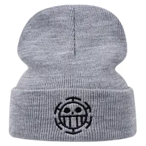 Trafalgar Law Logo - Anime Trafalgar D. Water Law Embroidered Beanie, Trafalgar Law Symbol Beanie, Anime Lovers Gifts