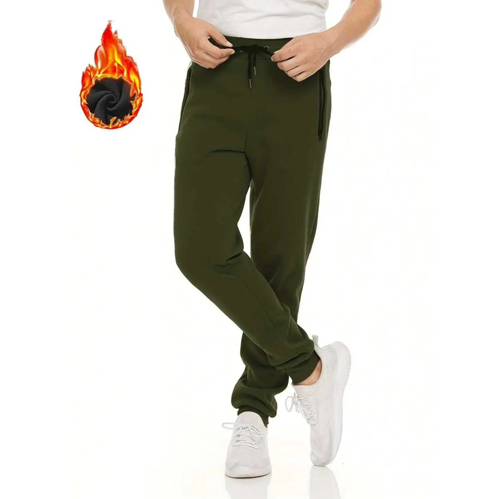 Military green velvet