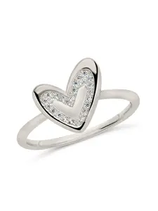 Sterling Silver Mabel CZ Heart Ring