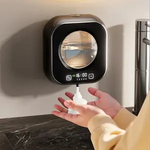 Wall Mounted Automatic Soap Dispenser with Large Capacity Non-contact Rechargeable Sensor Kitchen with LED Intelligence Cleaning