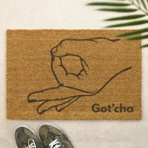 GOTCHA Doormat Funny Door Mat, Cheeky Front Door Decor, Novelty Welcome Mat, Sarcastic Home Decor, Housewarming Gift, Bold Entrance Mat