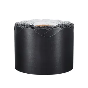 Bulletin Board Border 65.6 Feet Rolled Scalloped Border Trim for School Black