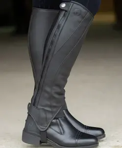 GripTek Horse Riding Half Chap 2.0 - Soft Flexible GripTek Fabric Breathable & Water-Repellent Full Side Zip Easy On Off Classic Look Performance Equestrian Gear - Size XL
