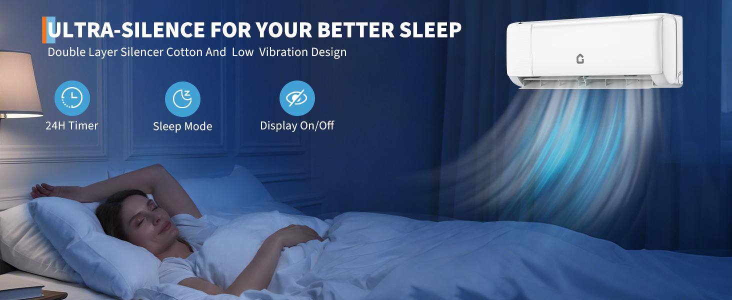 GARVEE 2025 New Refrigerant SEER 21 12000 BTU 230V Mini Split Air Conditioner | Energy-Efficient Inverter AC System with WiFi, Remote Control & Easy Installation Kit for Rooms Up to 750 Sq.Ft