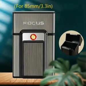 （Not applicable to 100s）Aluminum alloy lighter, rechargeable lighter, outdoor windproof lighter, portable rechargeable lighter, suitable for kitchen scented candle lighting, best gift for men