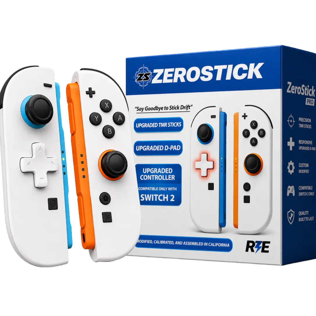 ZeroStick Hall Effect Wireless Controllers Compatible with Nintendo Switch 2, TMR Drift Proof Replacement Controllers with Motion Control, Rumble, GameChat Support