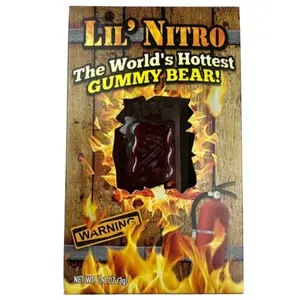 Lil Nitro World's Hottest Gummy Bear - 9 million Scoville Snack Chilli Candy Chewy Sweet Treat