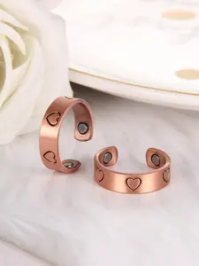 Fashion Heart Design Cuff Ring, Dainty Ring, 1 Count Casual Simple Plain Copper Ring for Women, Daily Clothing Decor, Trendy All-match & Exquisite Jewelry for Birthday Gift, Fashion Heart Rings