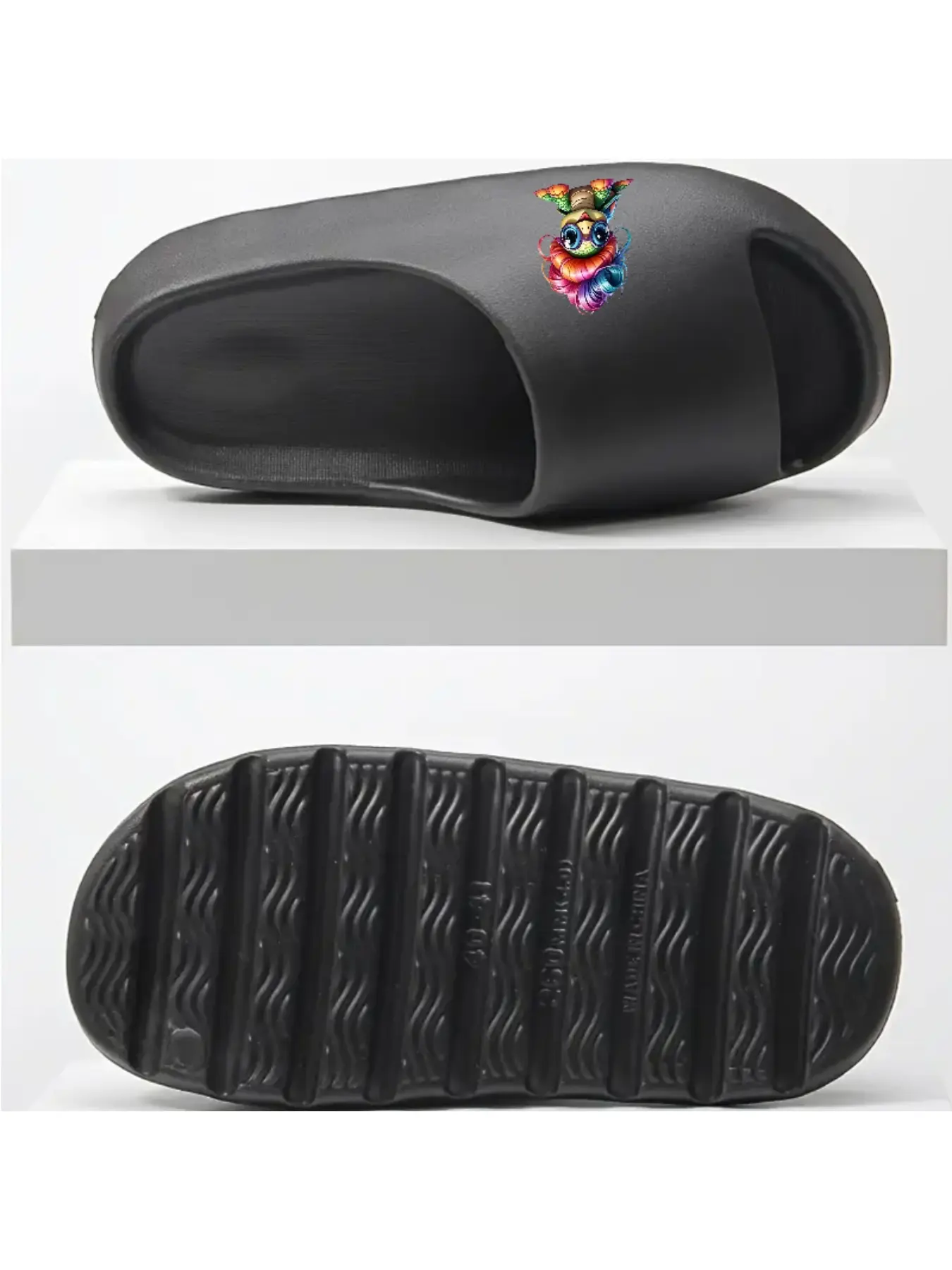 Colorful Turtle with Rainbow Hair and Sunglasses Print Coconut Slippers for Women Men Kids Summer Beach Shoes Non-Slip Soft Sole Sandals