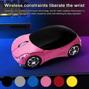 Wireless Gaming Mouse Compatible for PC/Laptop/Tablet - USB-Powered with 2.4G Receiver, Silent Clicks & Scroll Wheel, Battery-Powered Mouse (No Port)